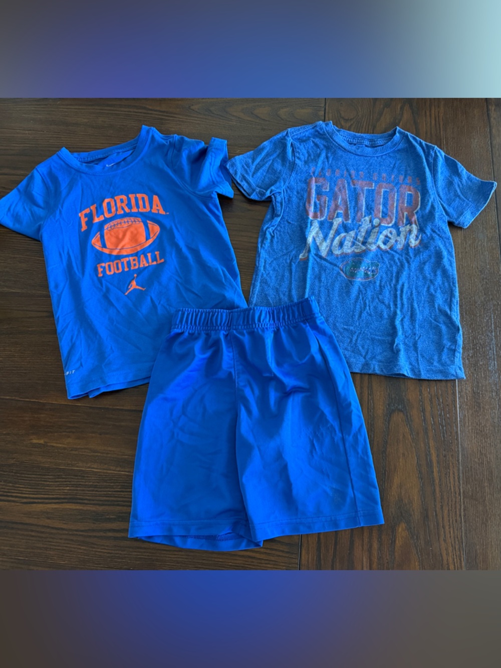 Gator kids bundle. 2 -5T shirts and blue 4T shorts.